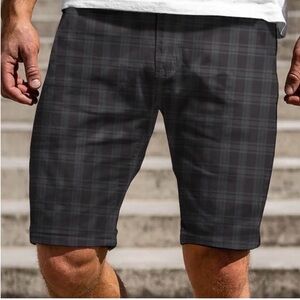 Nike Shorts Mens 28 DarkGray Golf Dri-Fit Plaid Breathable Performance Polyester